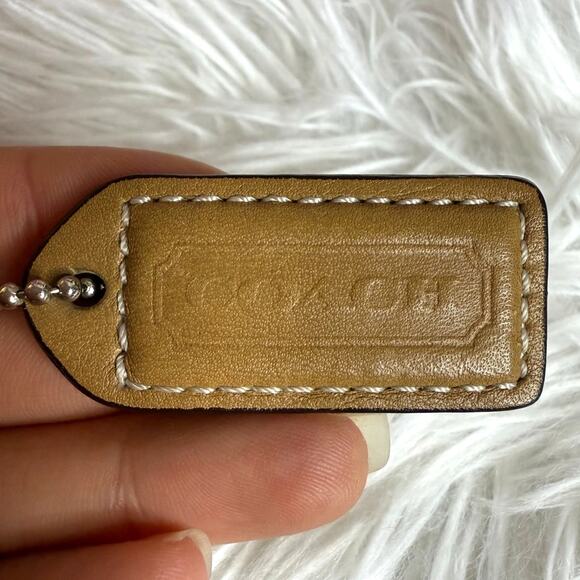 1.5" y2k COACH Vintage Fob Bag Charm Hang tag Hangtag - Picture 1 of 2